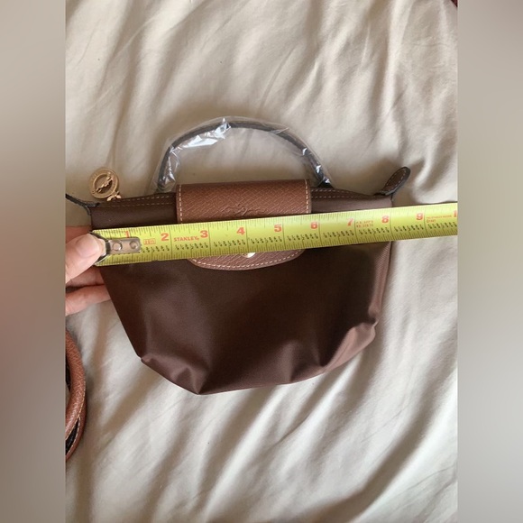 Longchamp Le Pliage mini make-up bag coffee brown color - Picture 5 of 10